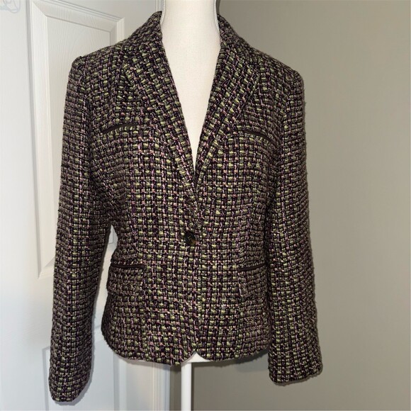 Charter Club Jackets & Blazers - Charter Club Blazer Jacket Womens Size 8 Tweed Quite Luxury Dark Academia Lined